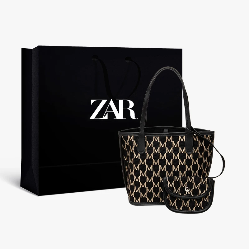 

ZAR Black Leather Crossbody Bags for Women Fashion Shoulder Bag Hand Bag Women High Capacity Women's bag Europe America