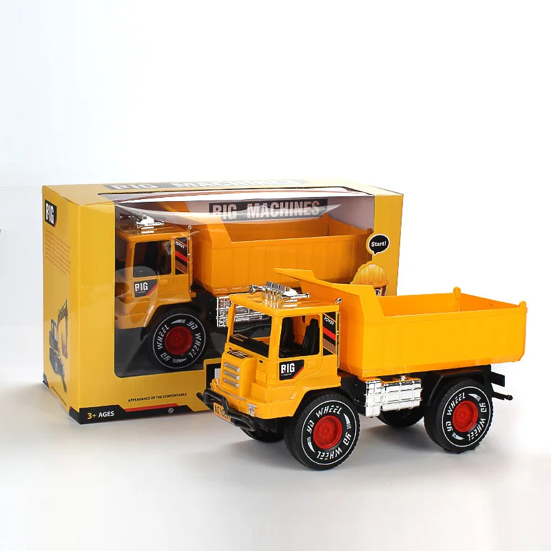 

Inertia Toy Engineering Vehicle Set Large Children's Educational Simulation Fire Carrier Vehicle Excavator Mixer Model