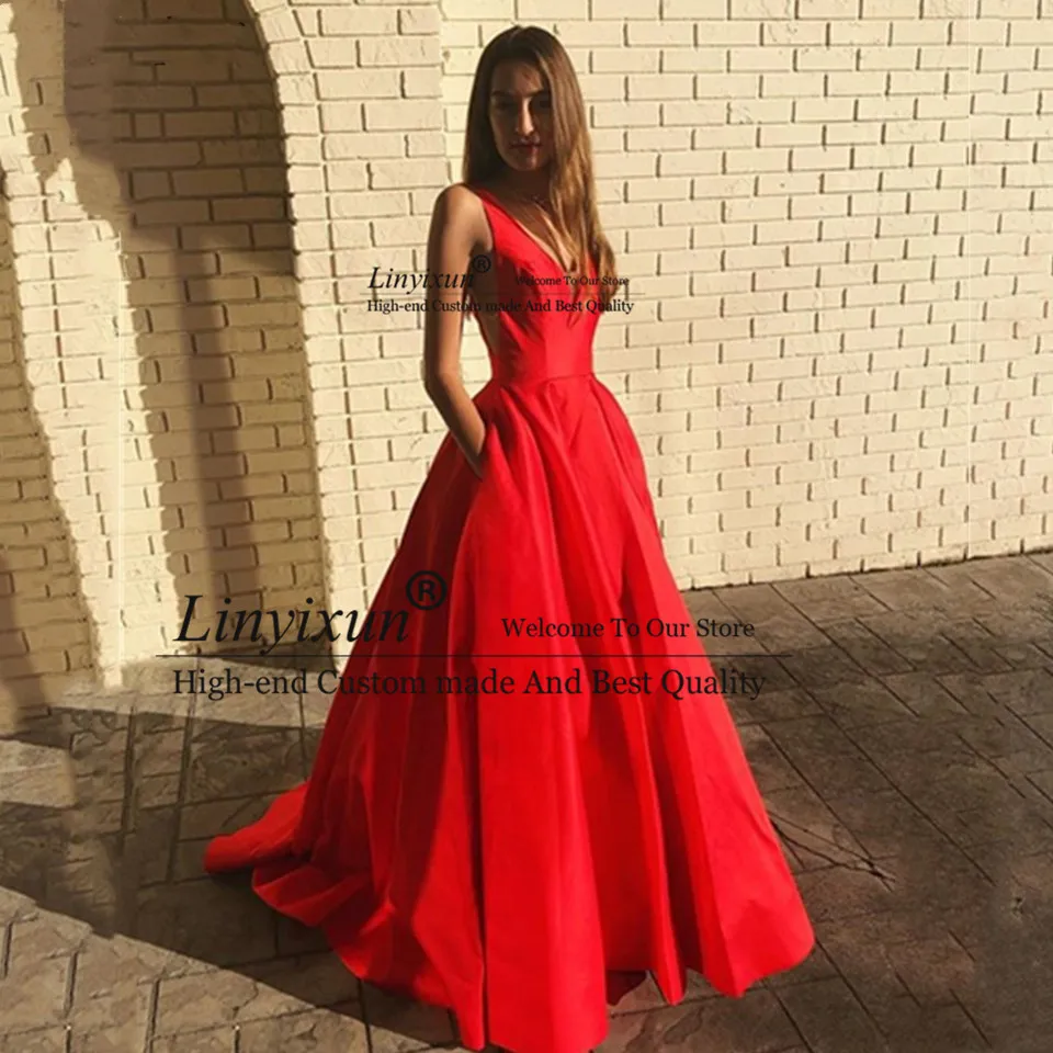 

Элегантные красные длинные платья для выпускного вечера, новинка 2021, Формальные женские вечерние платья без рукавов, с открытой спиной, про...