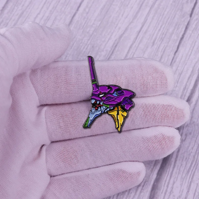 Евангелион Тани Акира механика архив ЕВА единица-01 брошь на булавке эмаль значки