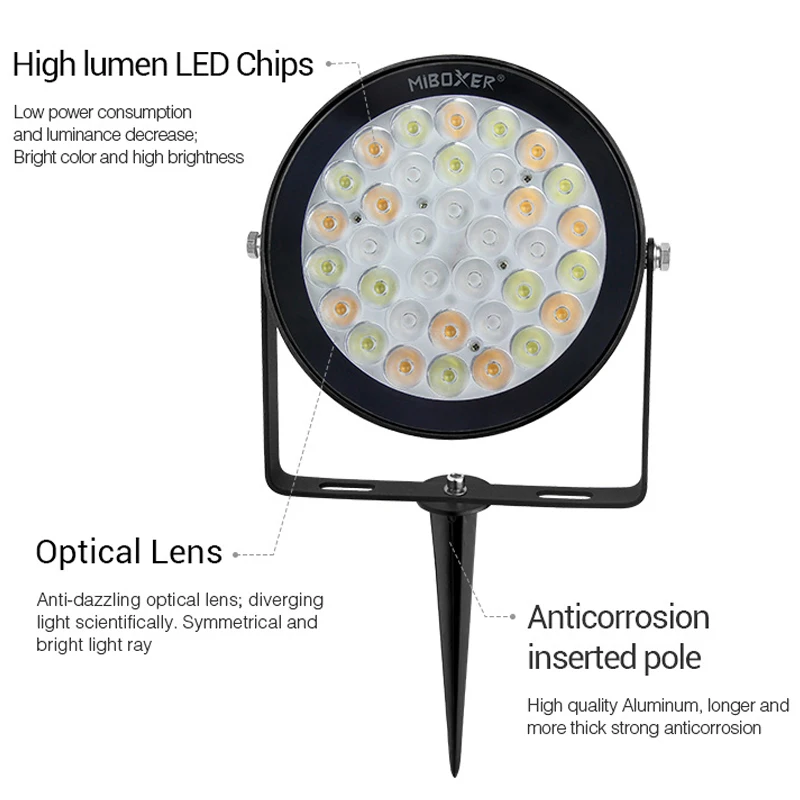 Светодиодная лампа для сада FUTC05L 25 Вт RGB + CCT (LoRa 433 МГц) IP66 100 ~ 240 В|Ландшафтное