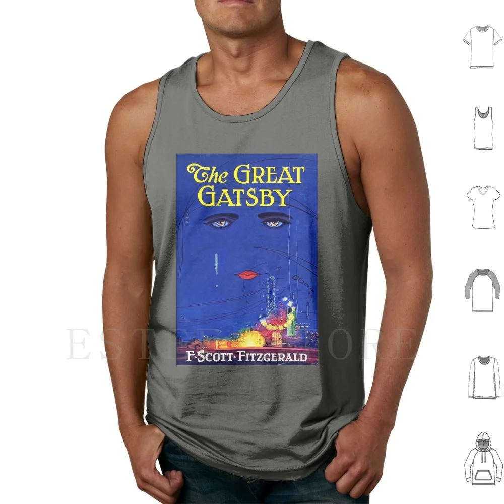 

Vintage The Great Gatsby Book Cover Art Deco Poster Print Tank Tops Vest Sleeveless Vintage Vintage Vintage Book Cover