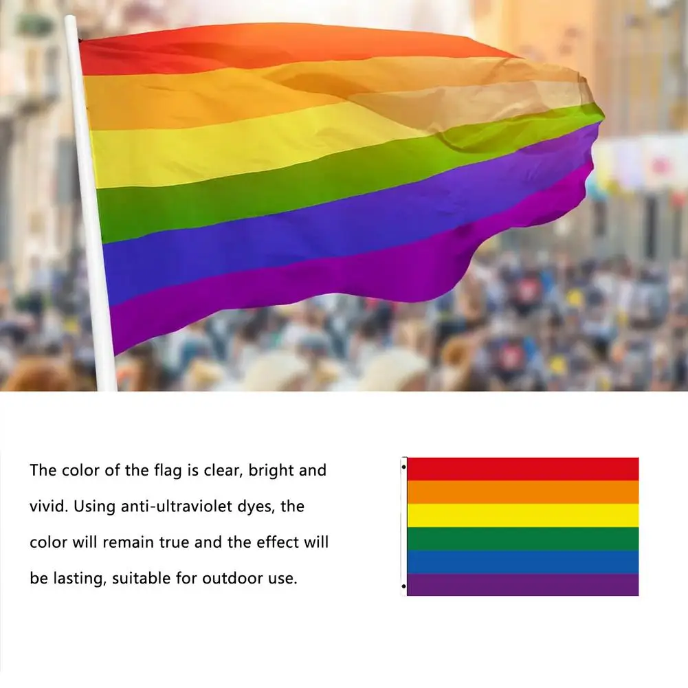 150x90 см креативный Радужный Флаг ЛГБТ флаг гордости прогрессивное гордование