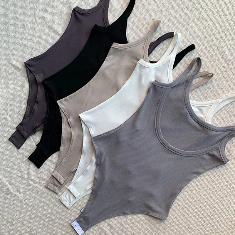 

Women Sexy U-neck Backless Bodysuit Bodycon Streetwear Slimming Body Shaper Summer Clothes Party Club Plunge Thong Body Basic