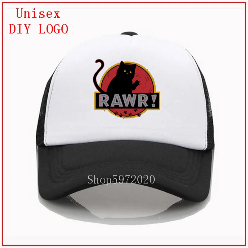 Бейсболка с вышивкой модные женские кепки мужские Rawr кошачья лапа