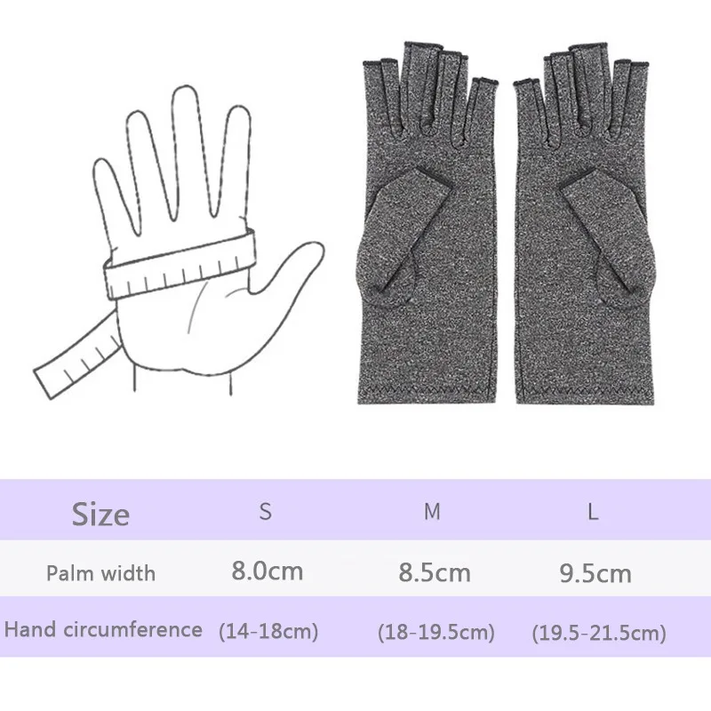 

2pcs Cycling Gloves Compression Arthritis Gloves Wrist Support Cotton Joint Pain Relief Hand Brace Women Men Therapy Wristband