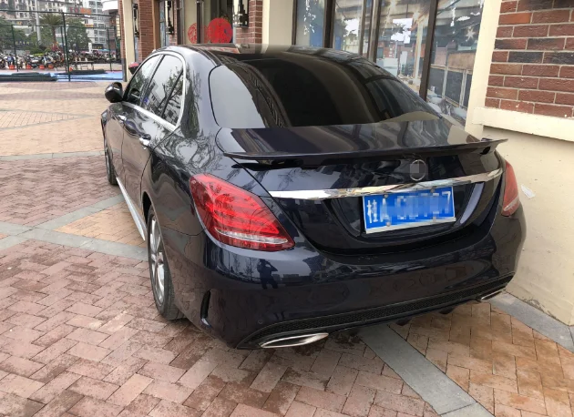 Для benz C class W205 Седан 4-дверный clase класса задний багажник спойлер GTR стиль краски