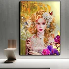 Алмазная мозаика 5d сделай сам, картина с изображением фэнтези, маски-бабочки, Женская вышивка стразами, полноразмерная, круглая, вышивка крестиком, домашний декор