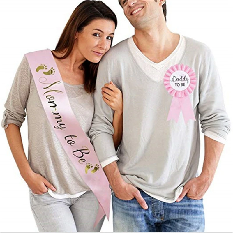 Наплечный значок с надписью Baby Shower для мальчиков и девочек | Дом сад