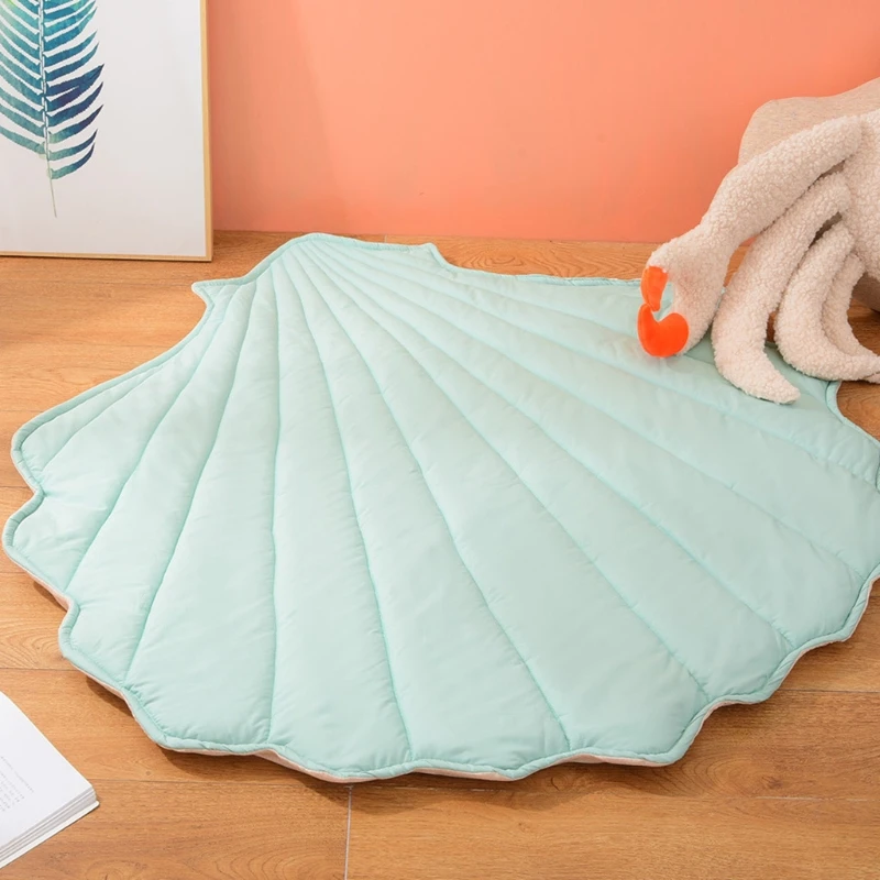 

Newborn Baby Cotton Crawling Carpet Blanket Shell Shape Crawling Play Mat Rug Kid Children Room Decoration