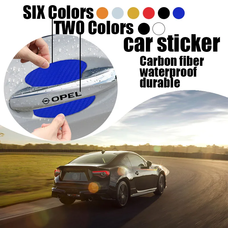 

8X Trend Car Door Handle Scratch Protector Car Decorative for Opel Astra Mokka Zafira Corsa Vectra Antara Insignia Etc Car Tools