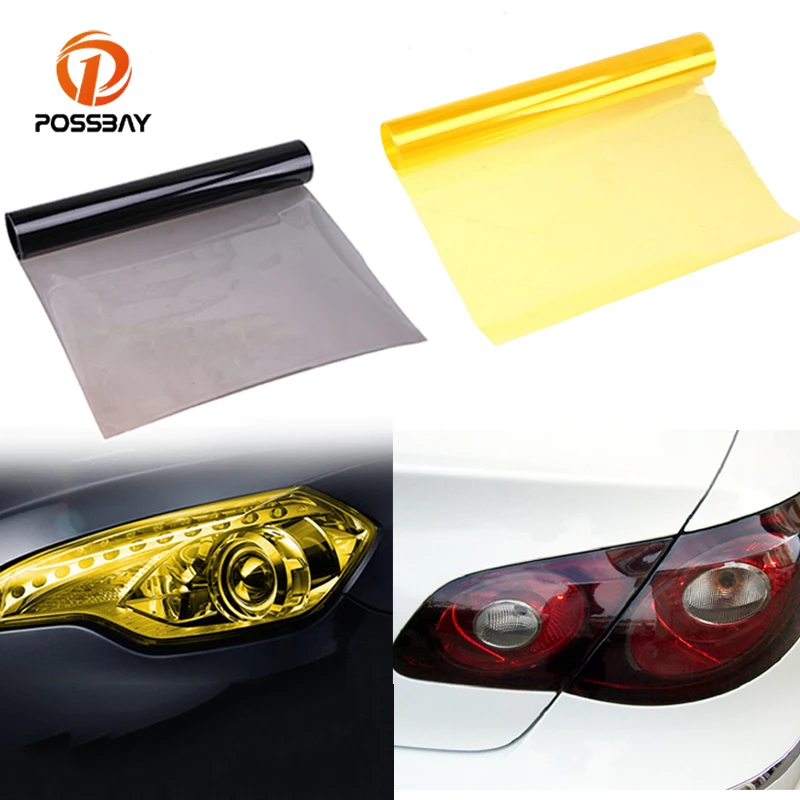 POSSABY желтый ПВХ автомобильный противотуманный светильник Тонирующая пленка