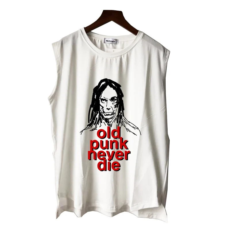 old punk never die rock n roll men women boy girl tank tops casual hip hop summer vest sleeveless tee | Мужская одежда