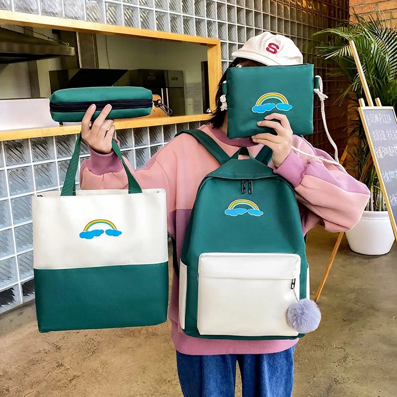 Комплект из 4 предметов школьный ранец для девочек подростков вместительные