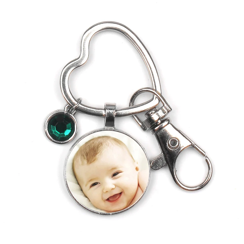 Personalizeds Custom Keychain Lobster Buckle Photo Dad Baby Children Parents Designed Gift Family Crystal Anniversary |