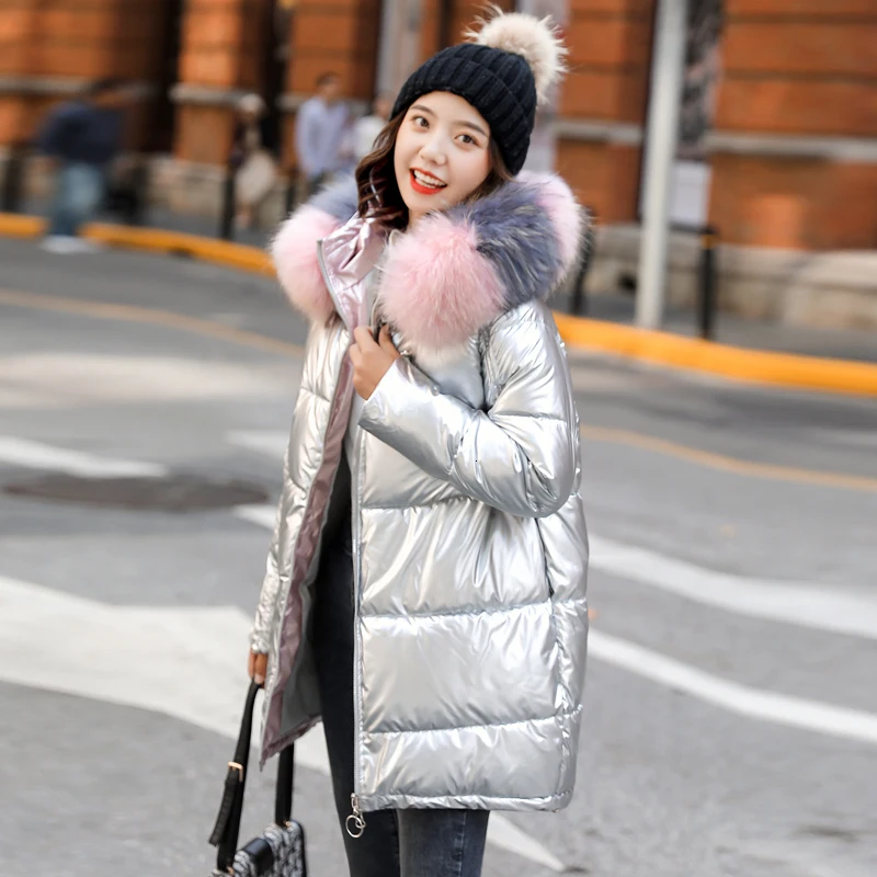 2019 куртки для женщин большое меховое зимнее пальто утолщенная парка женское