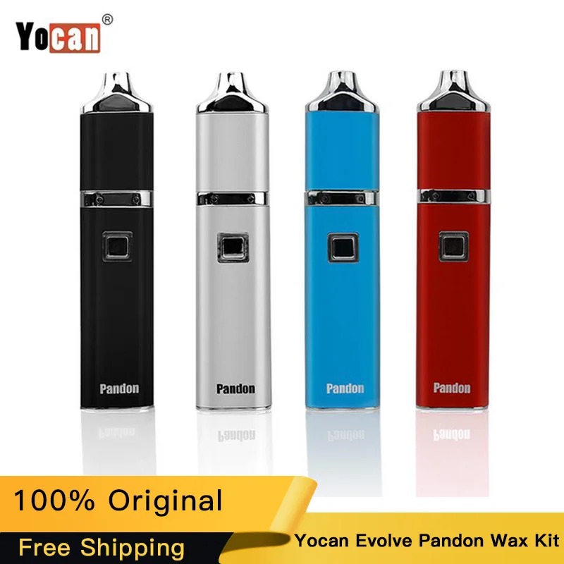 100% Оригинальный Yocan Pandon набор восковой 1300mAh Evolve вапоризатор кварцевый двойной