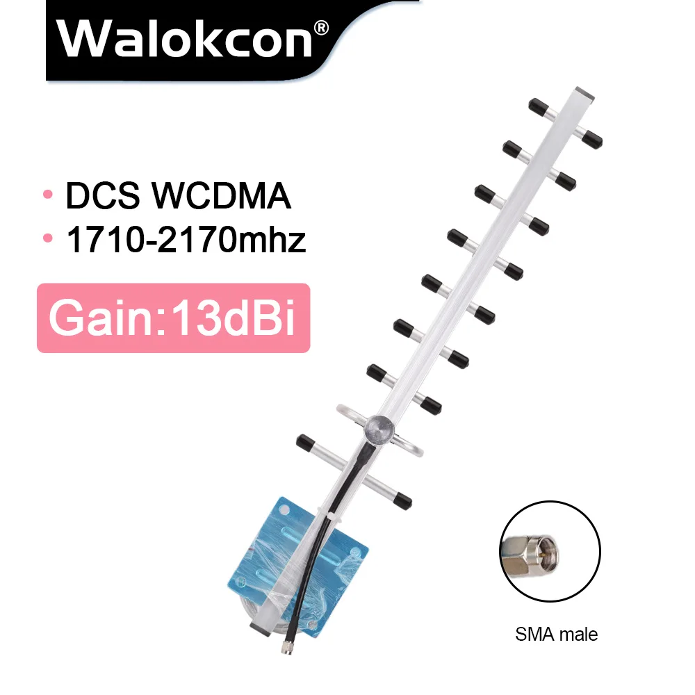Наружная антенна Yagi 13dBi работает с GSM LTE 1800 3G WCDMA PCS 1900 1710 2700 МГц 2G 4G SMA внешняя