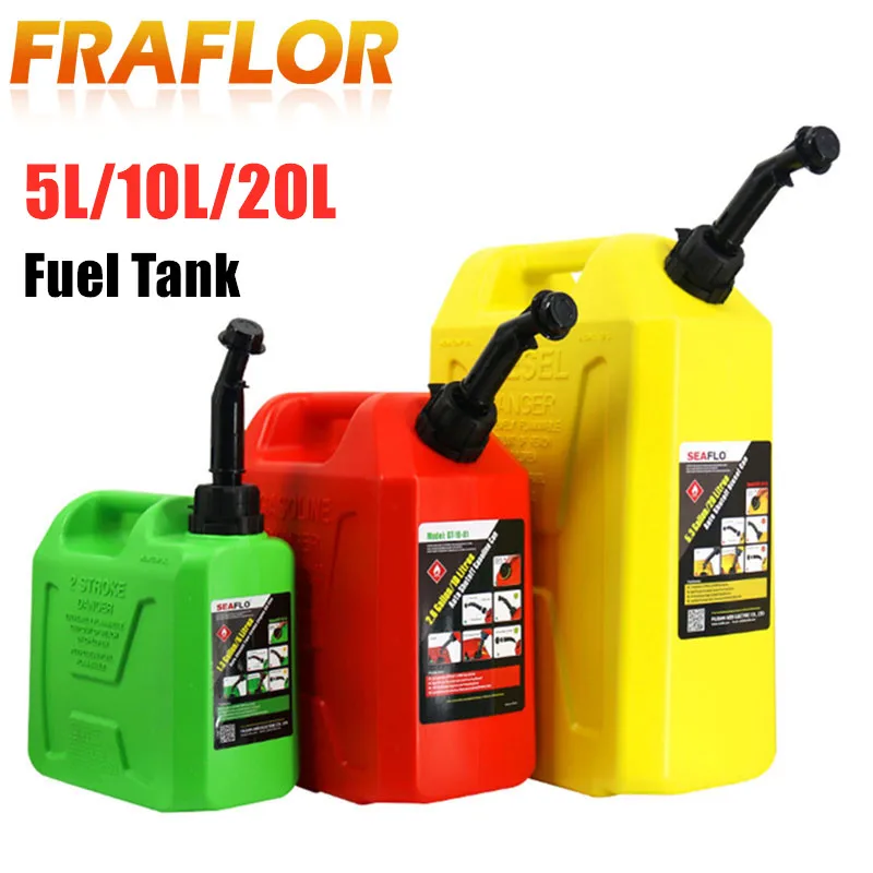 5L 10L 20L Liter Plastic Spare Fuel Cans Oil Diesel Gasoline Container Jerrycan Oil Motorcycle Car Oil Petrol Can Canister Tanks