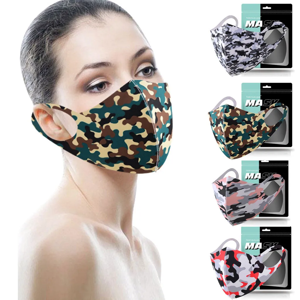 PM2.5 камуфляжная дышащая маска для рта моющаяся и многоразовая ветрозащитная