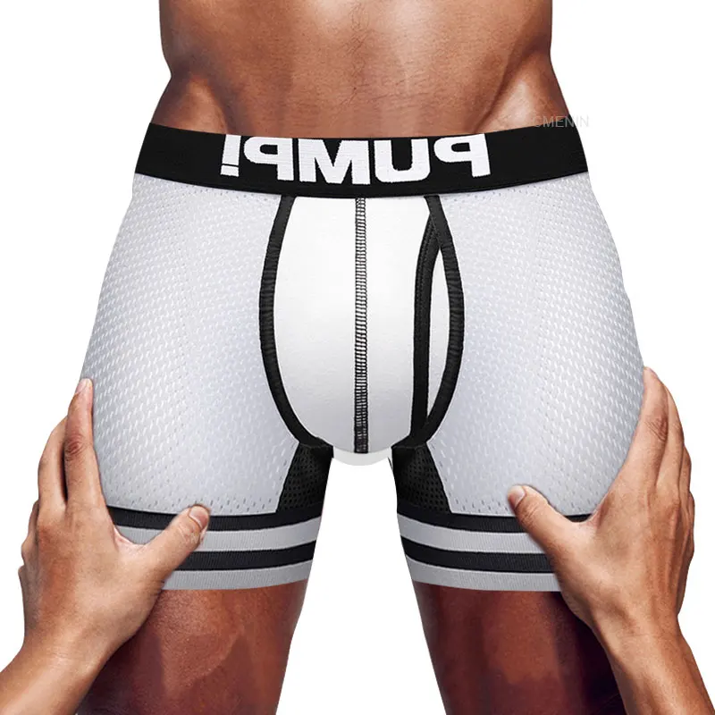 

Breathable Cotton Boxershorts Men Comforable Panties Gay Sexy Underwear Man Boxer Free Shipping Mesh Male Underpants 2021