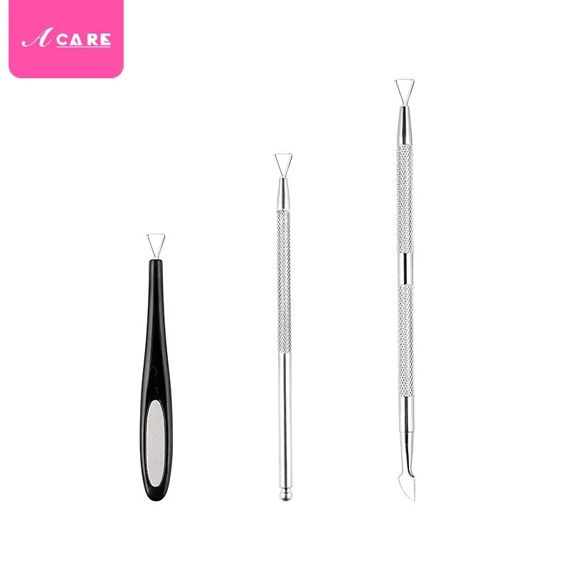 

Double-ended Stainless Steel Cuticle Pusher 1Pc/set Dead Skin Push Remover For Pedicure Manicure Nail Art Cleaner Care Tool