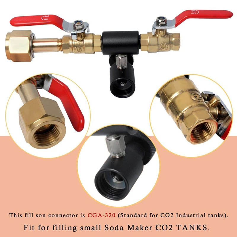 Soda Bottle Refill Adapter CO2 Cylinder Fill Station Connector For Filling Sodastream Tank CGA320 | Обустройство дома