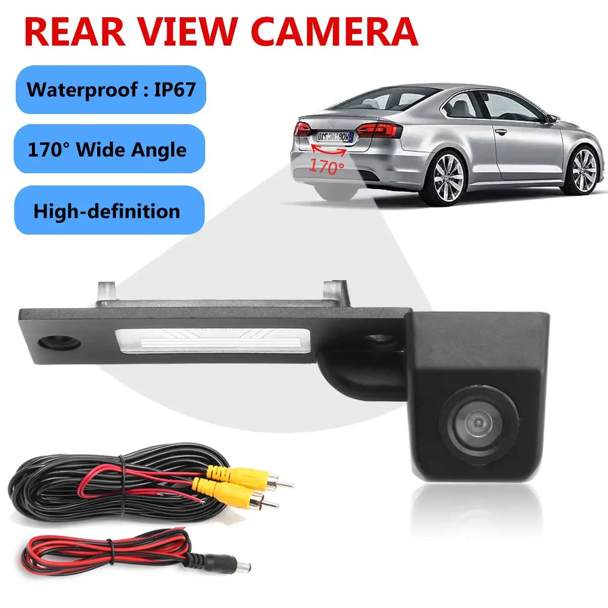 

Car Wide Angle Reverse Backup CCD Parking Rear View Camera For VW Transporter T5 T30 For Caddy Passat B5 for Touran Jetta