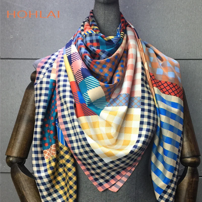 8 Twill Silk Square Scarf Spain Horse Print Neckerchief Original Design Euro Carriage Foulard Hijab Silk Shawls Wrap Female Scarf - Цвет: 8