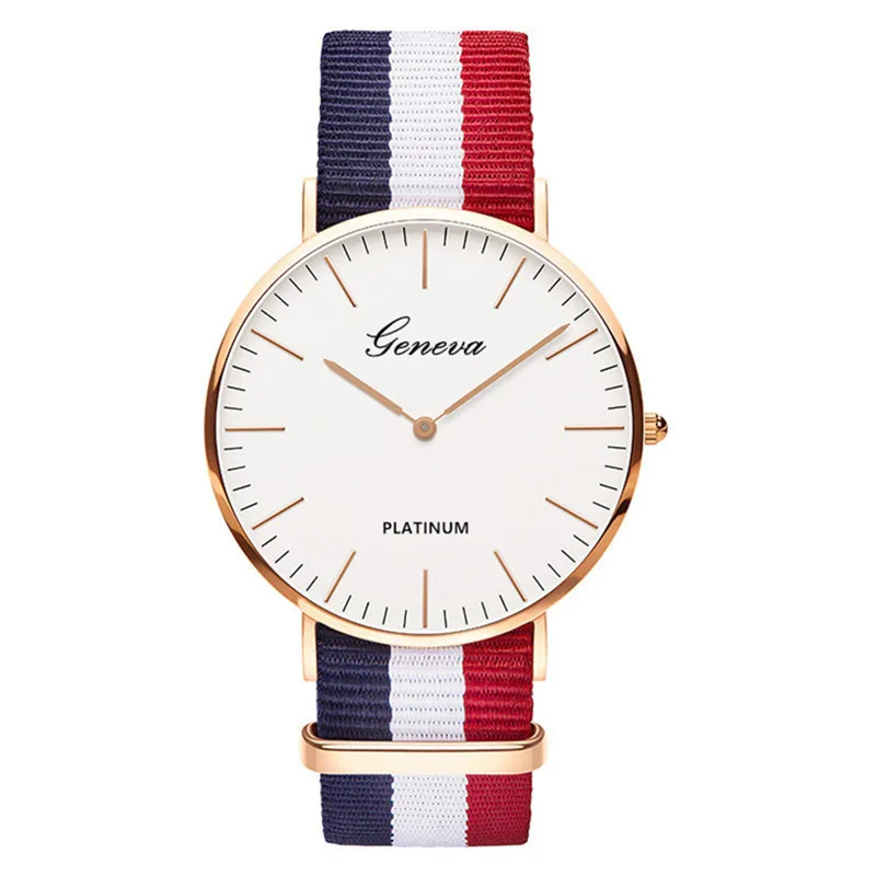 

China Wholesale ODM Wristwatch Custom Logo Dial OEM Watches Knitted Canvas Nylon Strap Unisex Quartz Watch