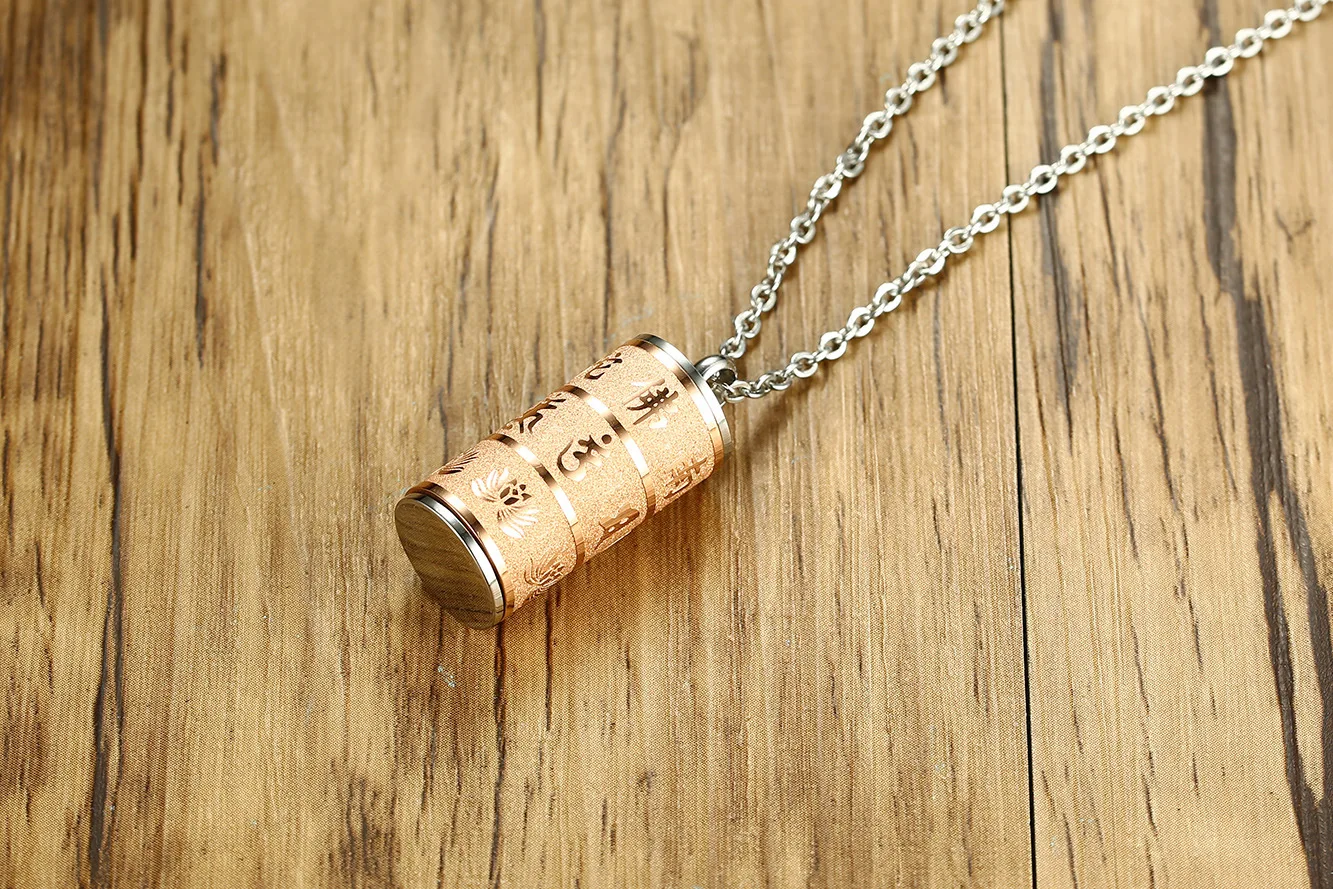 

QWC CHE52 stainless steel necklace hot sell top quality single women 33mm Pet urn gift women jewelry