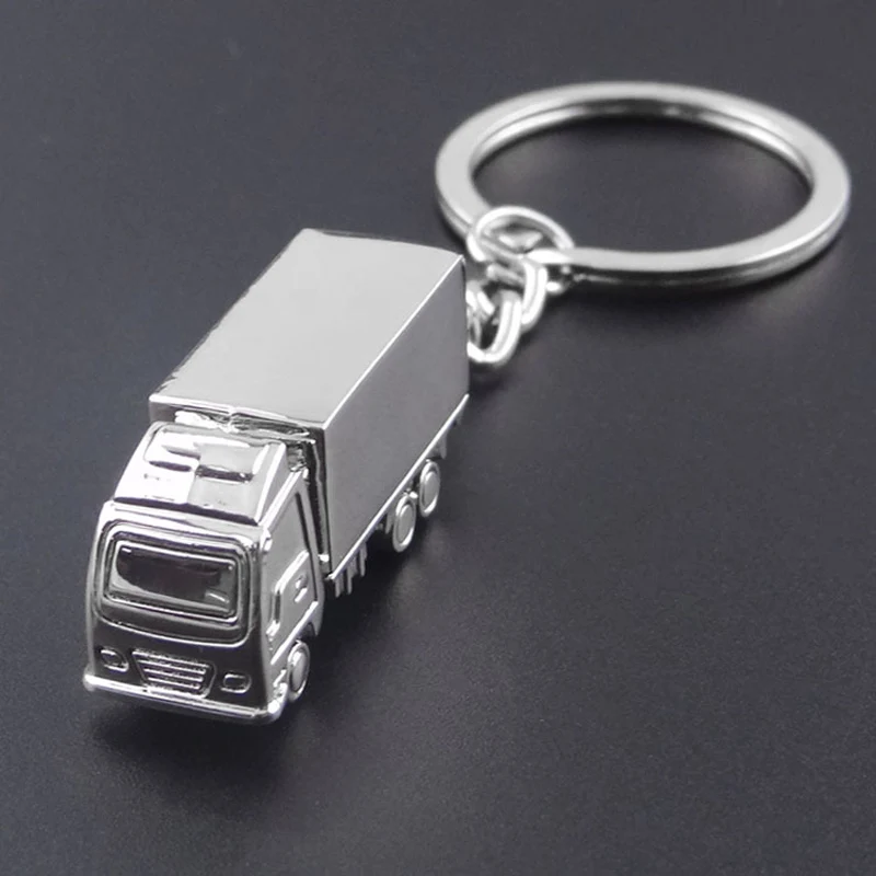 New Zinc Alloy Truck Keychain Gadgets For Men Fashion Metal Lorry Van Key Chain On Bag Male Trinket Jewelry Party Promotion Gift | Украшения