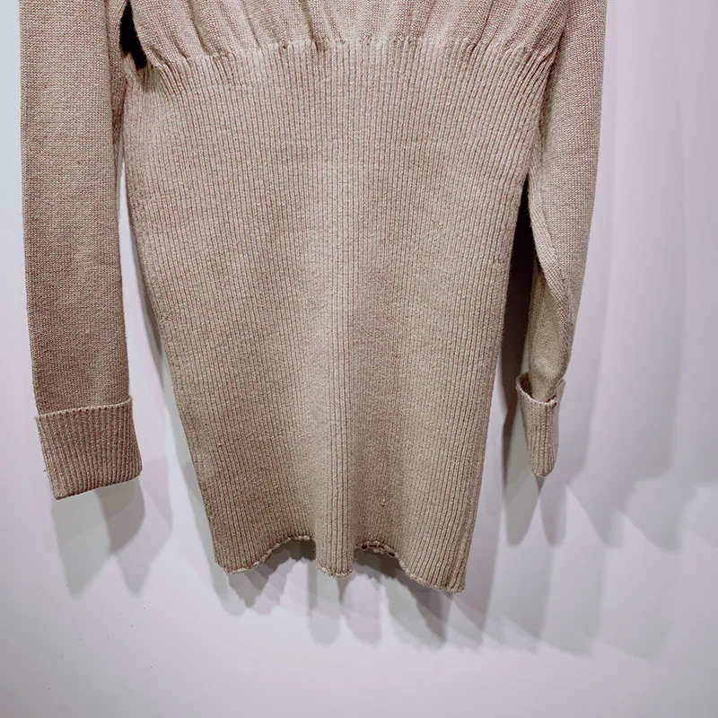 

Split Cardigan Knitwear Women's Long Sleeve V-neck Autumn Winter New Ladies Loose Sweater