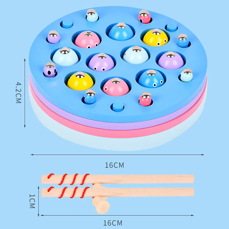 

Children's multifunctional magnetic fishing wooden baby early education and enlightenment shape recognition early education toy
