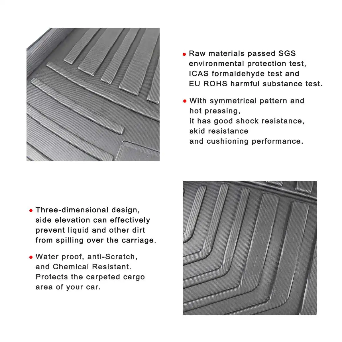 

Cargo Liner Boot Tray Rear Trunk Cover Matt Mat Floor Carpet Kick Pad For SKODA Kodiaq 5/7 Seat Seater 2017 2018 2019