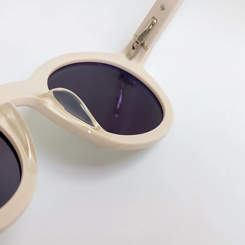 

2020 unisex black vintage round acetate sunglasses