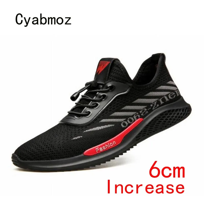 

Cyabmoz Men sneakers Height incresing shoes Fashion Summer Casual Elevator 6CM Outdoor Breathable Mesh shoes Leisure Man Shoe
