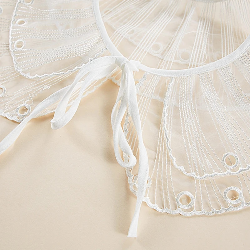 Женский ленточный бант искусственный воротник двухслойный с отворотами большая