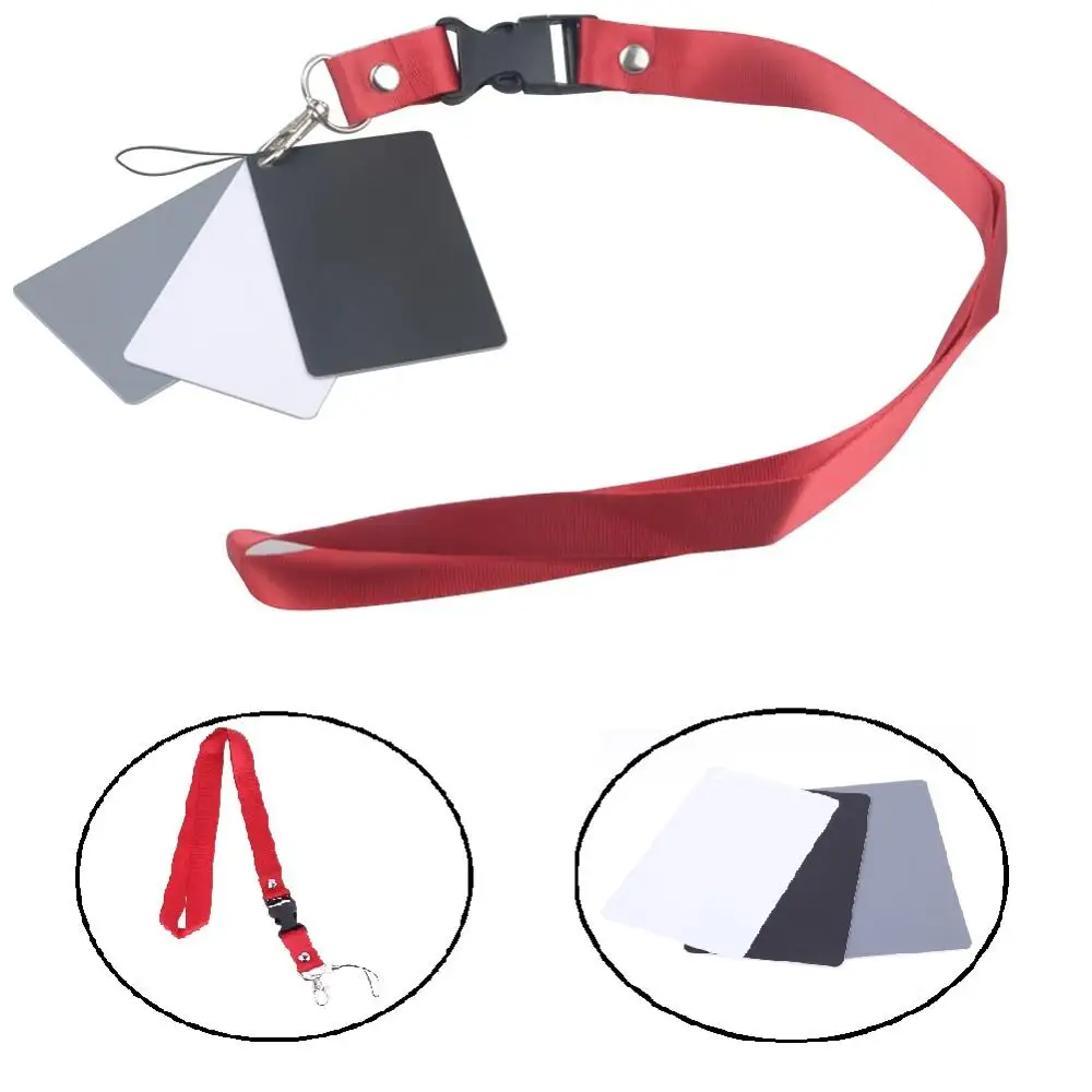 3 в 1 белый черный серый баланс карты 18 градусов серая карта S размер с шейным