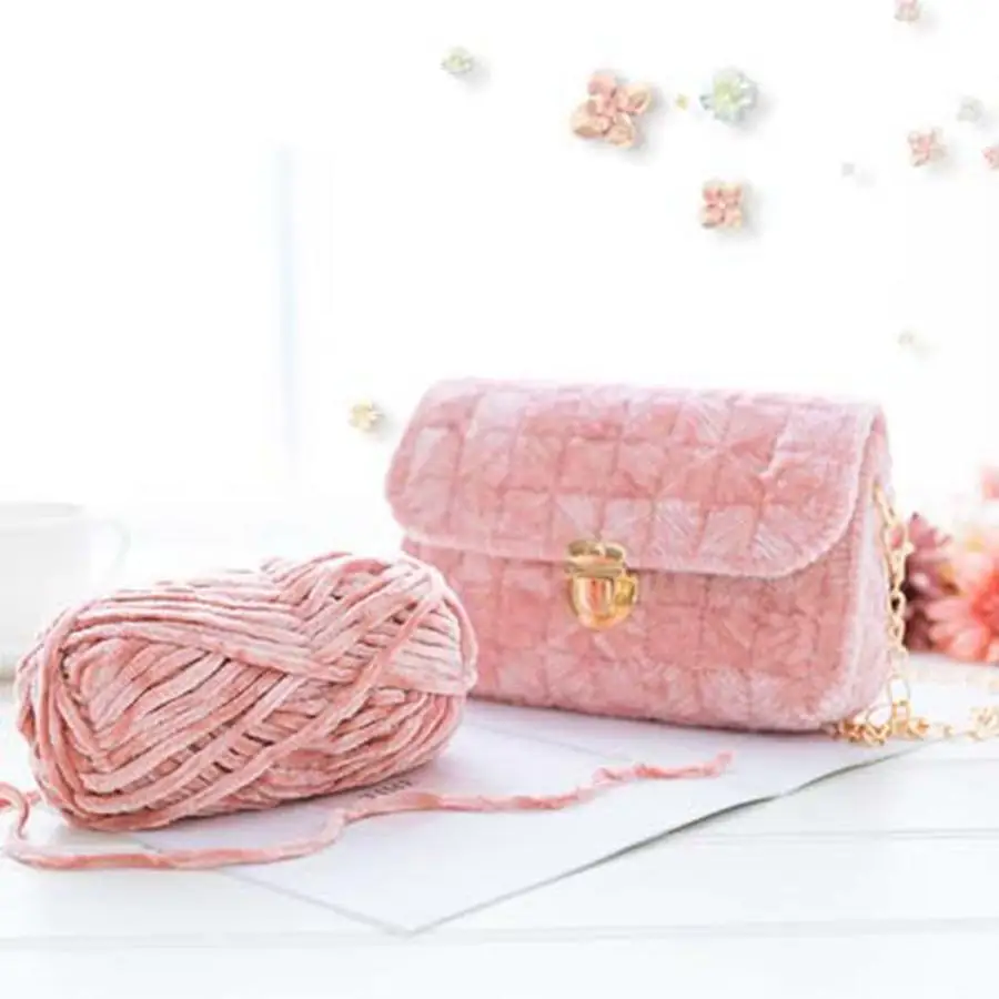 100 г/мяч Толстая синель пряжа для детей ручное вязание золотой бархат Пряжа