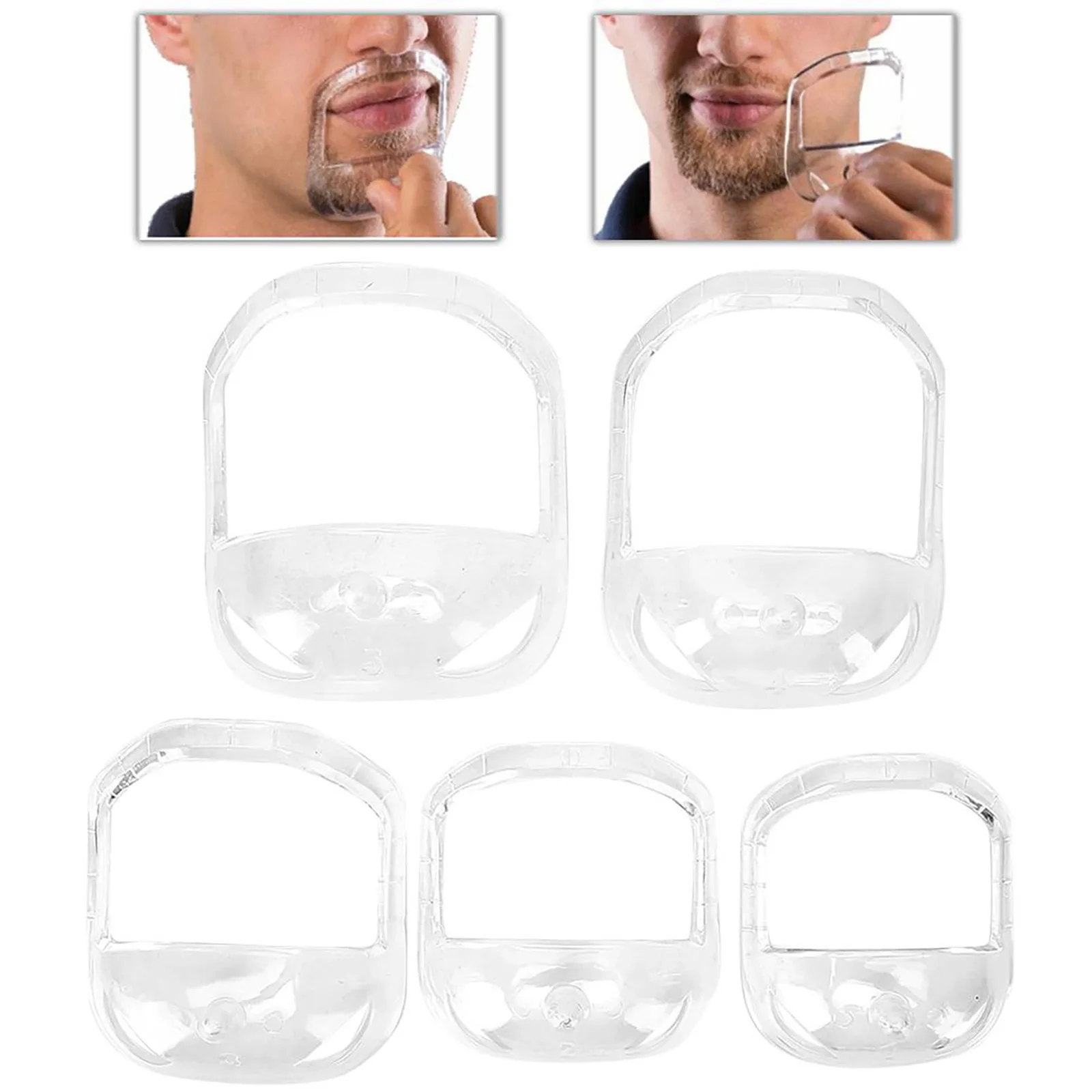 

Шаблон для бороды, Goatee Outliner Профессиональный инструмент для контуринга усов для мужчин (белый)