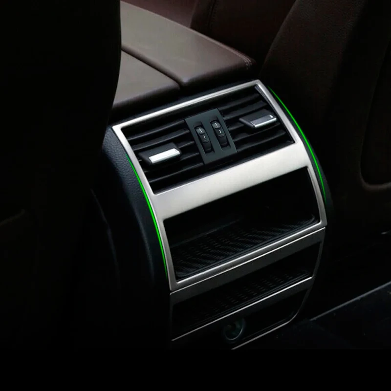 

CITALL Car Chrome Rear Armrest Box Air Conditioning Vent Trim Cover For BMW 5 Series F10 F11 535i 550i 520i 2011 2012+