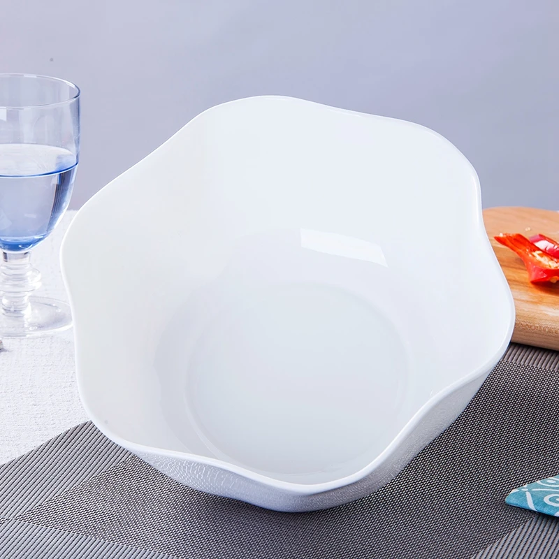 

Big Bowls Noodle Soup Chinese White Ceramic Kitchen Storage Salad Bowls Eco Friendly Products Tableware Cuencos Bowls BG50BS