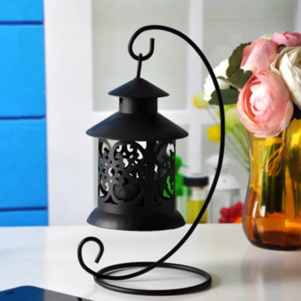 1 шт. подсвечник Винтажный стиль ковкое железо металл лампы полые в форме сердца