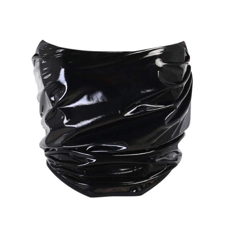

Leather Corset Top Y2k Stretch Zipper Top Strapless Ruched Crop Black Bustier Sleeveless Backless Outfits