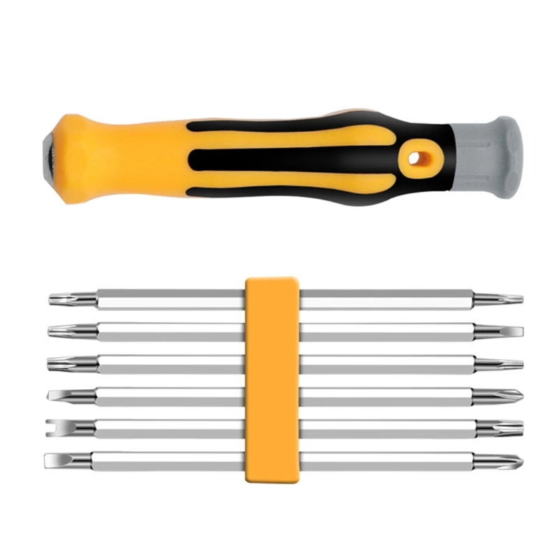 7 Pcs Household Multifunctional Strong Magnetic Screwdriver Bit Set Opening Repair Precision Insulated Hand Tool Home Improvemen |
