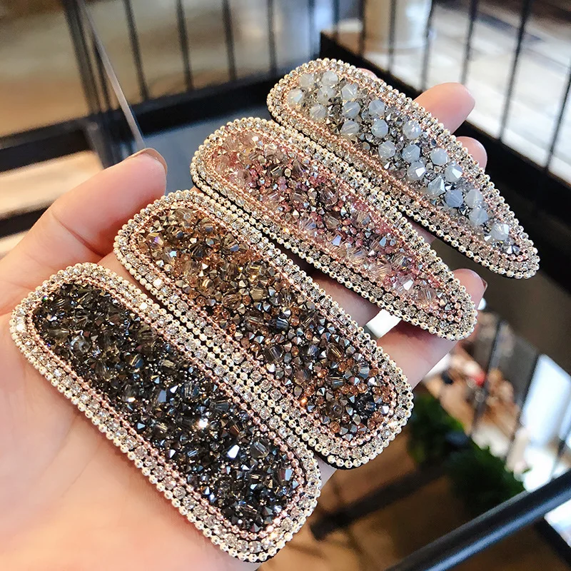 

Новинка, Хрустальный зажим для волос в форме капли воды, боковой зажим, сетчатая красная шпилька для волос в Корейском стиле, головной убор, ...