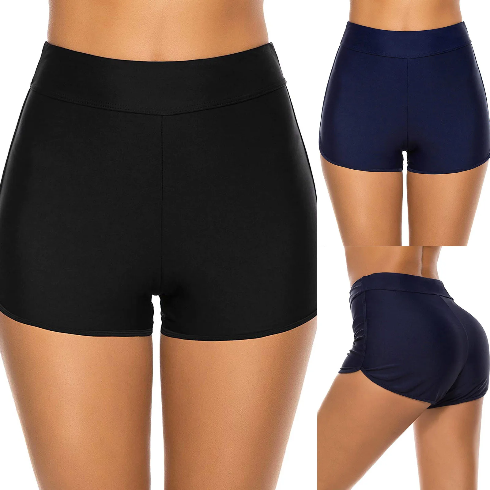 Swim Pants Shorts Bottom High Waisted 