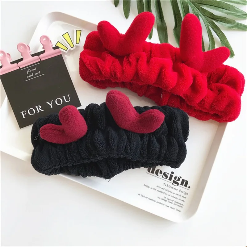 Elk Hair Band сатана Рождественское украшение оленьи рога Прекрасная Мягкая повязка на голову для женщин девочек зимние повязки на голову коралловый флис аксессуары для волос