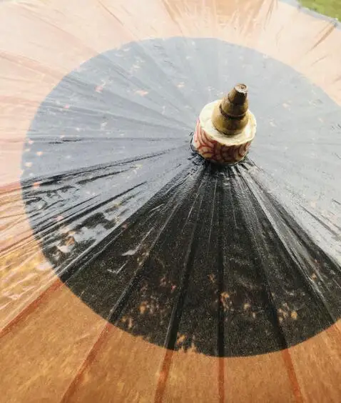 

84cm Parasol Tradition Classical Oilpaper Decor Chinese Wooden Handle Hang Umbrella Culture Vintage Rain Umbrella Women